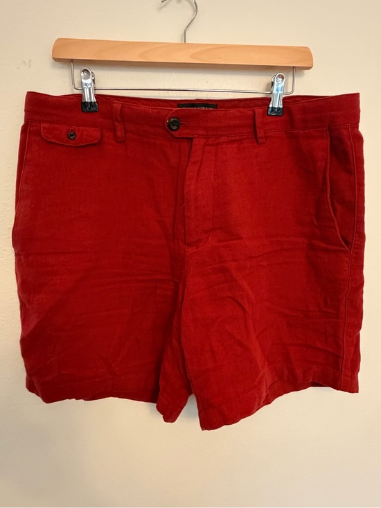 J. Crew Other - J. Crew Red linen and cotton Flat-Front Men's Shorts size 34 red